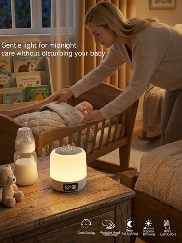 Lámpara de noche táctil LED para bebé con luz cálida ajustable miniatura 4