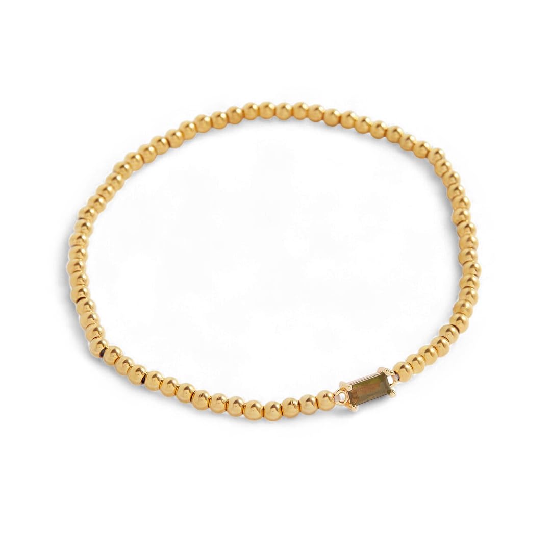 Mint &amp; Lily Gold Beaded Birthstone Bracelet