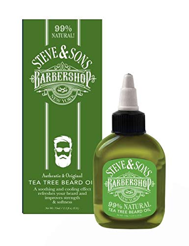 Steve and Sons Barbershop 99% Natural Tea Tree Beard Oil 2.5 ounce