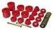 Prothane 7-135 Red Body and Crew Cab Mount Bushing Kit - 16 Piece