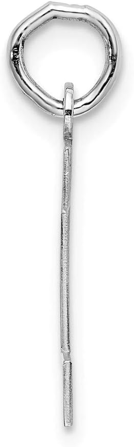 ソリッド925スターリングシルバー ミディアムブロック イニシャル アルファベットチャームペンダント 19mm メタル 宝石なし,