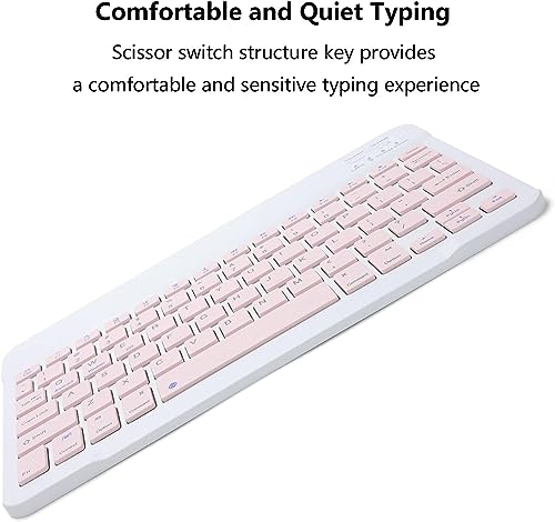 Image of Rechargeable Bluetooth Keyboard and Mouse Combo, Universal Ultra-Slim Wireless Keyboard Mouse Set for Android Windows 1Pad 1Phone Samsung Tablet Portable Compact Keyboard Set
