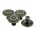 Produktbild sourcing map Schrankknöpfe Metal Household Vintage Style Cupboard Door Handle Pull Knob Bronze Tone 4 Pcs