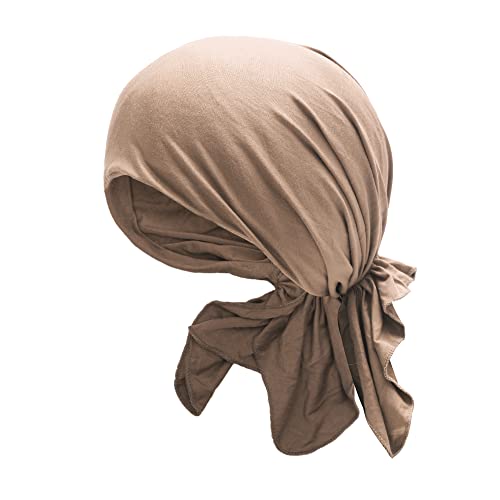 Bonnet turban chimio femme foulard pré-noué anti-irritation crâne sensible