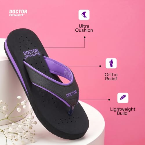 Image of DOCTOR EXTRA SOFT Care Diabetic Orthopedic Pregnancy Flat Super Comfort Dr Flipflops and House Slippers For Women's and Girl's