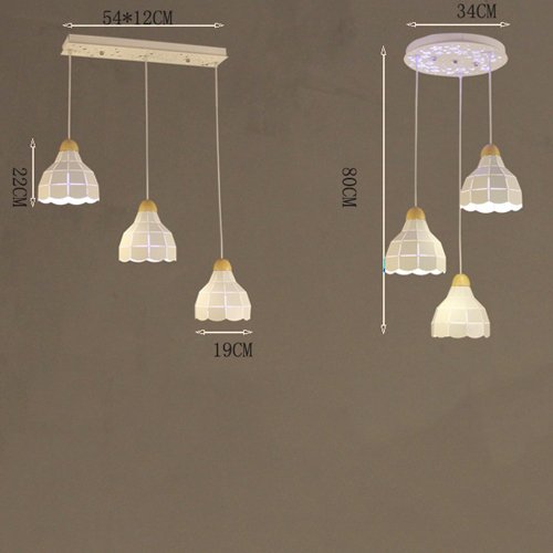 Plafond suspension télécommandé à intensité variable trois têtes