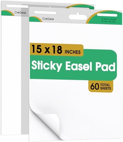 SHARBDA Sticky Easel Pad, 25 In X 30 In,Flip Chart Paper,Sticky Chart
