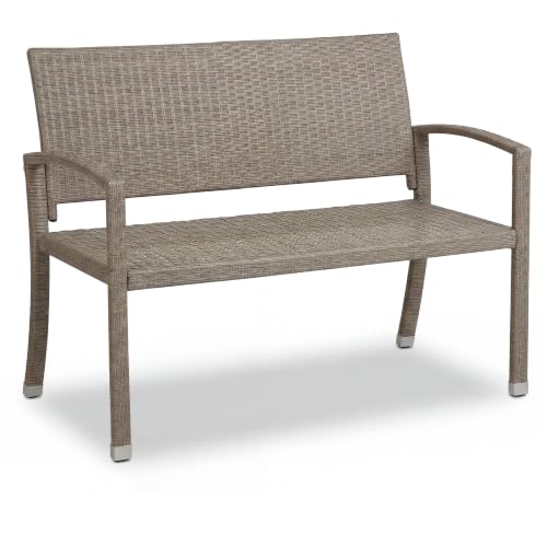 Casaria® Gartenbank Sitzbank Wetterfest Kunststoff 320kg Belastbarkeit Rückenlehne 122x58cm Garten...