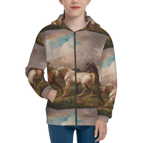 Tractor and Dumper Kid Hoodies Boys Zip Up Sweatshirts Girls Pullover with Pocket3