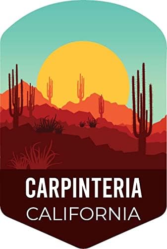 Carpinteria California Souvenir - Imán (4 pulgadas), diseño de cactus y desierto