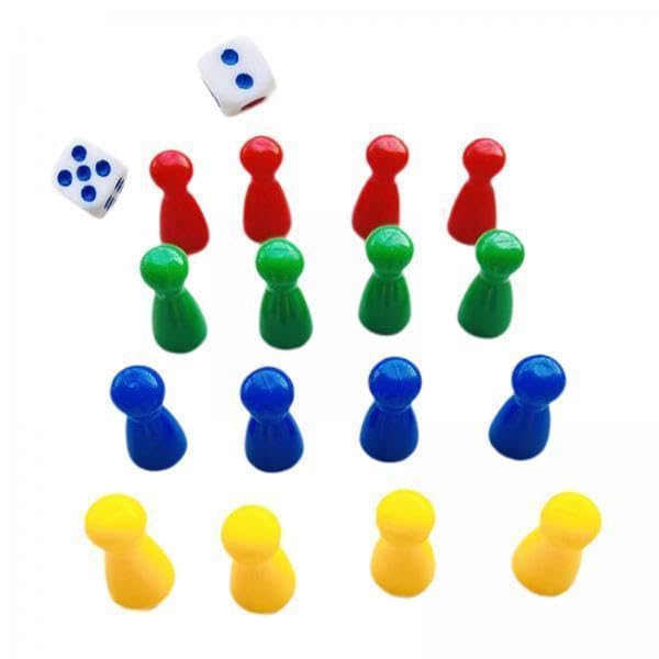 4x16x Flying Chess Pieces Portable Multicolor Board Game for Family Kids Teens-image-1