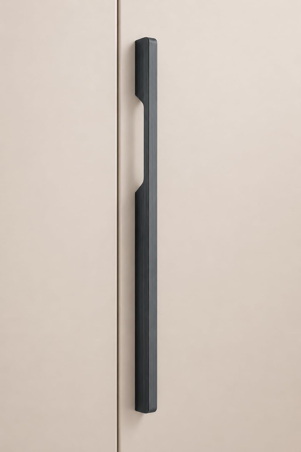modern 8 inch graphite grey aluminium wardrobe handle | premium cabinet pull handle | kitchen, wardrobe & cabinet door handle (1 pair)