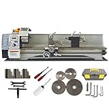 TECHTONGDA 8X31” Precision Metal Lathe Variable Speed Bench Lathe 900W Brushless Motor DIY Mini Lathe Wood Lathe 110V