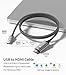Reborn USB to HDMI Adapter Cable 3.3FT, 1080P@60Hz USB 3.0 to HDMI Multi-Display Cable Converter Suitable for Macos Windows 7/8/10/11 - Driver Installation is Required