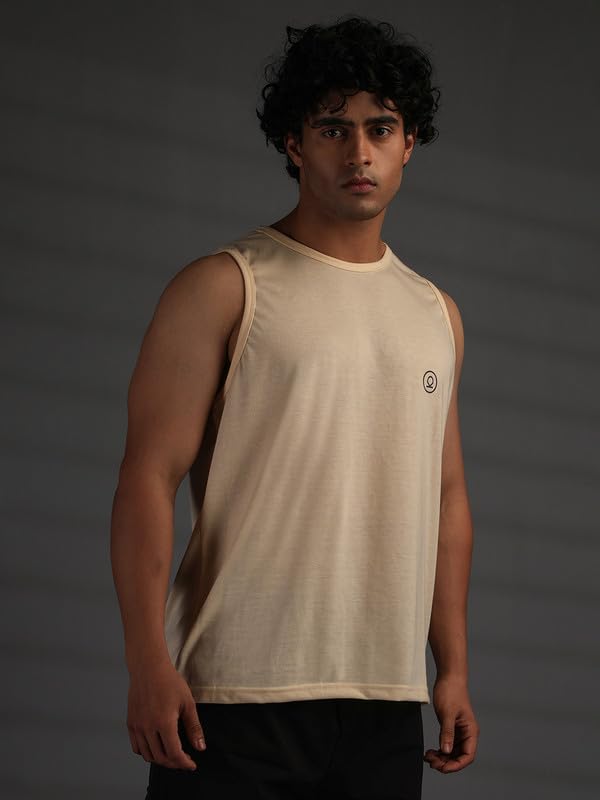 Image of CHKOKKO Tank Tops Sleeveless T-Shirt for Men Gym Wear Vest Solid Stylish Round Neck Running Sando for Sports Workout Fitness & Casual or Beach Wear