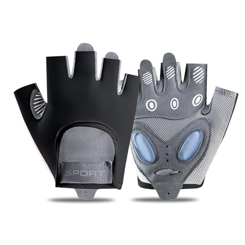 Image of TecoKart Gym Gloves for Men and Women Workout, Liquid Silicone Fingerless Gloves, Gym Accessories for Men,Weight Lifting and Cycling, Anti-Slip and Wear-Resistant Gym Hand Gloves (Black)