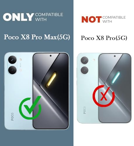 Image of Jkobi Silicone Back Cover Case for Poco X8 Pro Max 5G (Clear Shockproof Case with Camera Protection | Soft and Flexible | Transparent)
