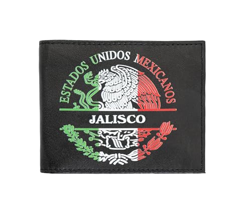 JALISCO Men printed Mexico States real Leather Wallet Cartera Estados Billetera4
