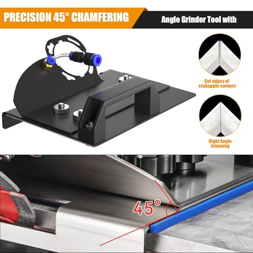 Image of Angle Grinder Stand for Tile 45 Chamfer Cutting, 45 Degree Tile Chamfering Tool Compatible with 100-Type Angle Grinders