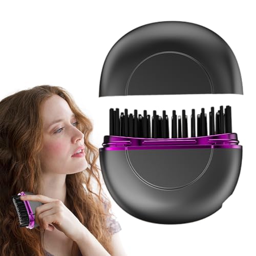 Brosse electrique sans fil et mini lisseur de voyage rechargeable pour des cheveux parfaits partout