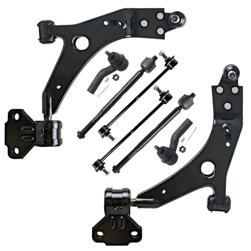 Image of Detroit Axle - 8pc Front End Control Arms Kit for 14-18 Ford Escape, 2 Lower Control Arms w /Ball Joint 4 Tie Rod Ends 2 Sway Bars 2014 2015 2016 2017 2018 Replacement