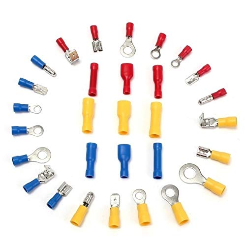 Conectores Electricos 280/480 / 720pcs Conector de cable aislado Alambre eléctrico Crimp SPAIDE SPAIDE CUERCO ANILLO DE TORNIANTE AJUSTE DE LUGS LUGS LUGS RODADO TERMINALES KIT Empalmes Cables Electri