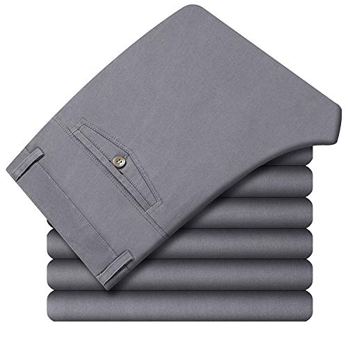Men's Flat Front Suit Pants Regular Fit Dress Pants Wrinkle-Free Stretch Casual Pants Comfort Dress Trousers3
