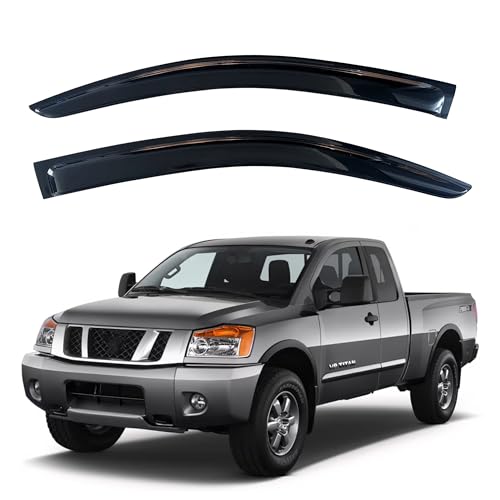 KPY Rain Guards Fit for 2004-2015 Nissan Titan King Cab,