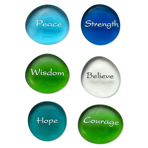 Lifeforce Glass SET 69 The Mermaid'S Message I, Frosted Sea Glass Stones thumb #1
