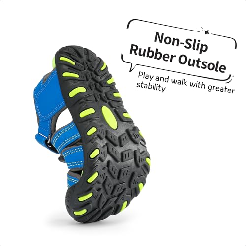 DREAM PAIRS Boys Girls Closed-Toe Outdoor Summer Sport Sandals for Little/Big Kid3