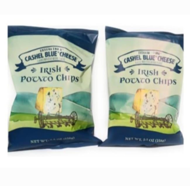 Cashel BLUE Cheese Irish Potato Chips Snack, 2 Pack (Blue Cheese)