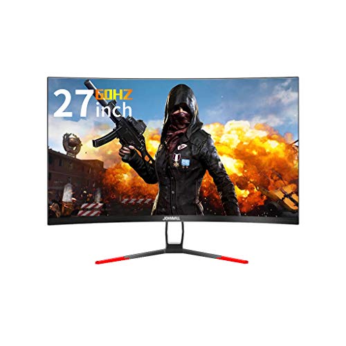 JOHNWILL - Monitor de sobremesa (27 pulgadas, HD, 2K, 2560 x 1440), pantalla panorámica HDMI, pantalla ancha (montaje en la pared), antideslumbrante, color negro