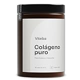 Viteba Colágeno Hidrolizado Puro Premium en Polvo 300 g - Proteína para Fortalecer Articulaciones y Músculos - Péptidos de Colageno Tipo 1 y 3, máxima calidad sin sabor, olor ni añadidos