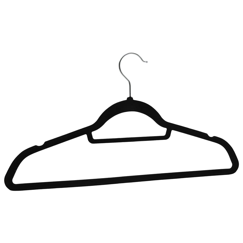Juego de 20 perchas negras de terciopelo con gancho giratorio de 360 grados, muescas antideslizantes, barra para pantalones de plástico y aleación de zinc, ahorro de espacio para armario