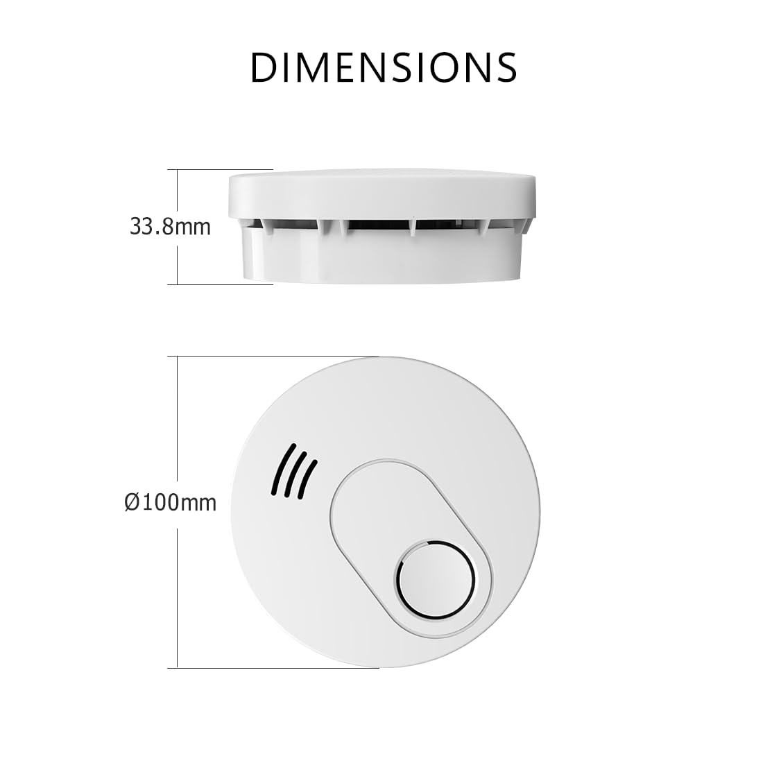 10-Pack ELRO FS1510 detectores de Humo con batería de 10 años y Montaje magnético – Cumple la Norma Europea EN14604
