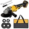 Cordless Angle Grinder Compatible with DeWalt 20V MAX Battery, 8000 RPM Brushless Motor, 3 PCS 4-1/2″ Blades for Cutting, Griding, Polishing (Tool Only)