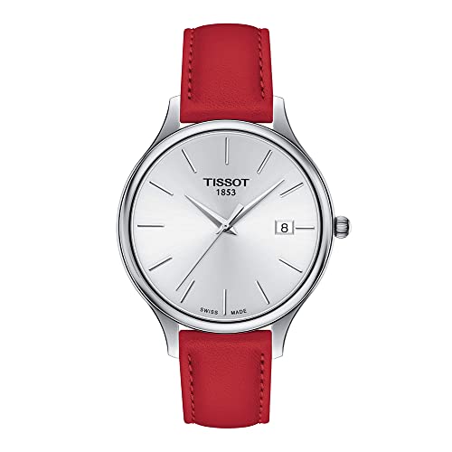 Tissot Womens Bella Ora 316L Stainless Steel case Quartz Watch Red Leather 16 (T1032101603100)