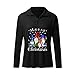 wuitopue Maglione da donna con stampa natalizia, a maniche lunghe, con stampa natalizia, stile retrò, ideale come regalo invernale, 8161-nero, M