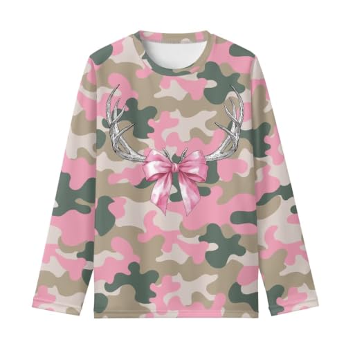 Image of Renewold Boys Girls Tees Kids T-Shirt Long Sleeve Crewneck T Shirts Casual Athletic Tops Clothing for Home School Travel