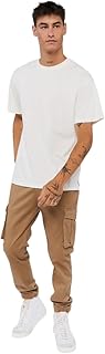Forever 21 Men High-Low Crew Tee M White