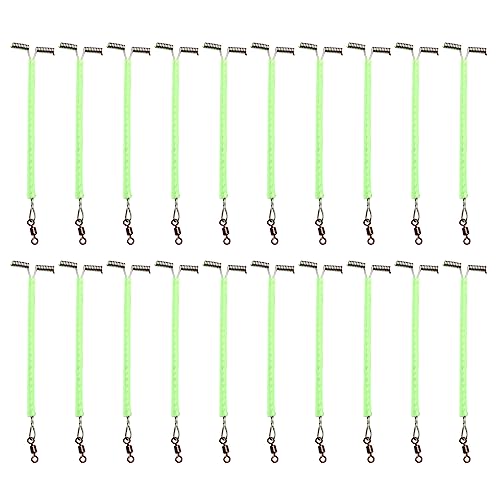 20 piezas de anzuelos líderes de acero inoxidable para pesca