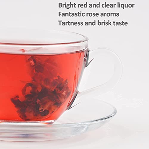 Taimei Teatime Strawberry Macaroon Herbal Tea Bags(20 Pics|80G)+Cherry Rose Herbal Tea, Organic Loose Leaf Tea Bags(20 Pics|80G), Caffeine Free Hot And Iced Tea #TOP6