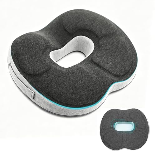 Wapasezyar Cojín ortopédico para asiento de dona, eficaz para hemorroides, problemas de próstata, coxis, ciática y dolor de espalda, ideal para uso en casa, oficina