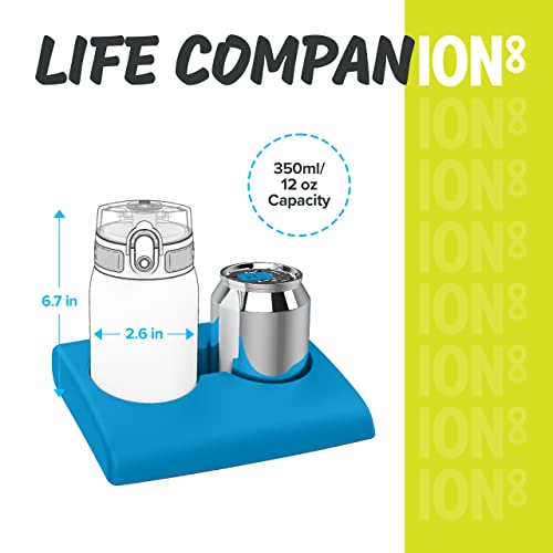 Ion8 Kid's One Touch On-The-Go Printed Water Bottle - Leakproof And Bpa-Free Water Bottle - Fits Car Cup Holders And Kid's Backpacks 12 Oz / 350 Ml - Trains #TOP3