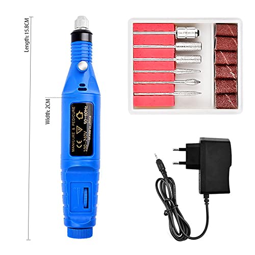 XUBX Elektrische Nagelfräser, Professionell Elektrisch Nagelfeile, Maniküre Pediküre Set für Acryl Gele Kallus Entfernen… – Bild 3