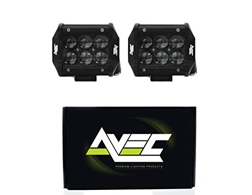 2x AVEC 30w CP-Optic Work Light - Spot Beam LED Kit LED Spot Work Light Off Road LED Light Bar 12v LED Light Super Bright for Jeep Cabin/boat/SUV/truck/car/ATVs