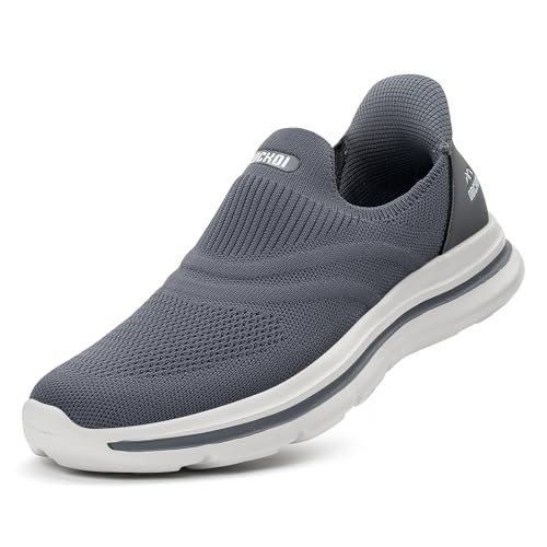 ODCKOI Slip On Sneaker Herren Ohne Schnürsenkel Schuhe Outdoor Sportschuhe Laufschuhe Leichtgewichts Atmungsaktiv Hand-Free Freizeit Straßenlaufschuhe