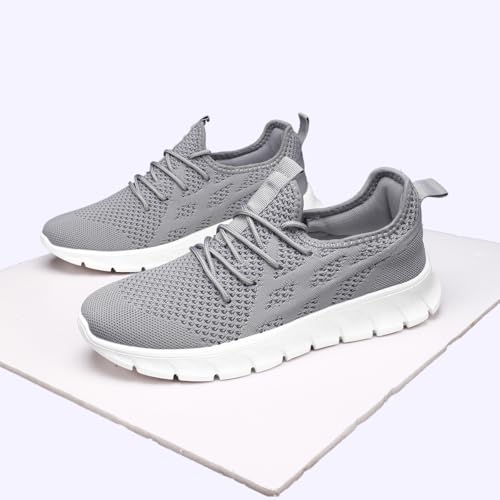 Image of Mens Walking Tennis Shoes Slip On Hiking Running Sneakers Non Slip Fitness Casual Workout Athletic Gym Lightweight Breathable Comfortable Trainers