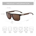 ZENOTTIC Polarized Sunglasses Men Square: Unbreakable TR90 Frame Carbon Fiber Temple UV400 Protection Sun Glasses for Driving - Image 3
