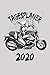 Tagesplaner 2020: DIN A5 Kalender 2020 1 Tag = 1 Seite mit großem Tagesplaner und großartiger Übersicht. Monatsübersicht, Erinnerung und Notizen in diesem Kalenderbuch. Motorradfahrer Cover